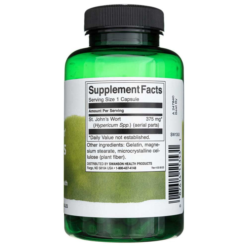 Swanson Full Spectrum St. John's Wort 375 mg - 120 Capsules