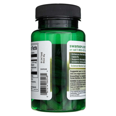 Swanson Sulforaphane from Broccoli 400 mcg - 60 Veggie Capsules