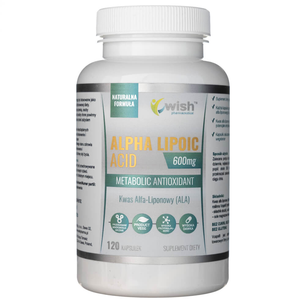 Wish Alpha Lipoic Acid (ALA) 600 mg - 120 Capsules